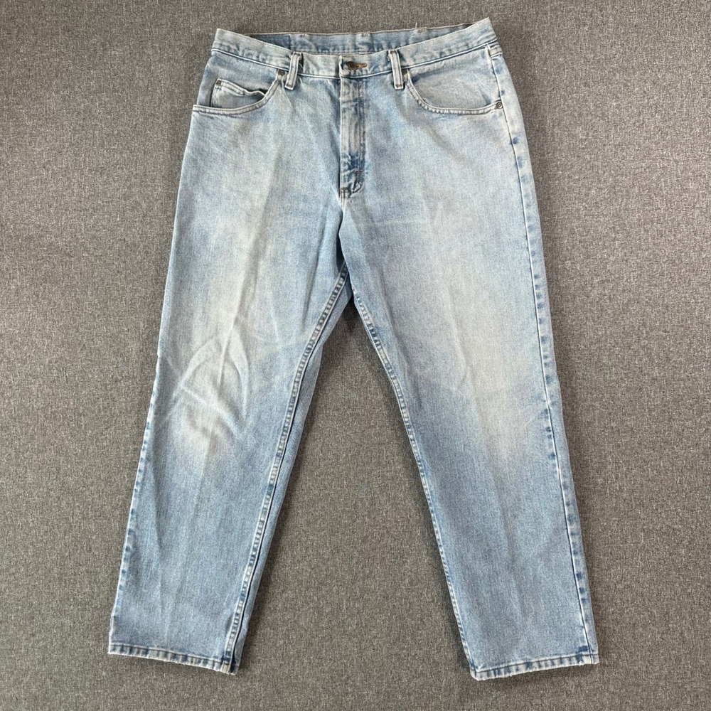Wrangler Jeans Mens 36x29 Relaxed Fit 97601SB Light Blue Denim Cotton